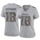 Game Gray Women's Justin Jefferson Minnesota Vikings Atmosphere Fashion Jersey