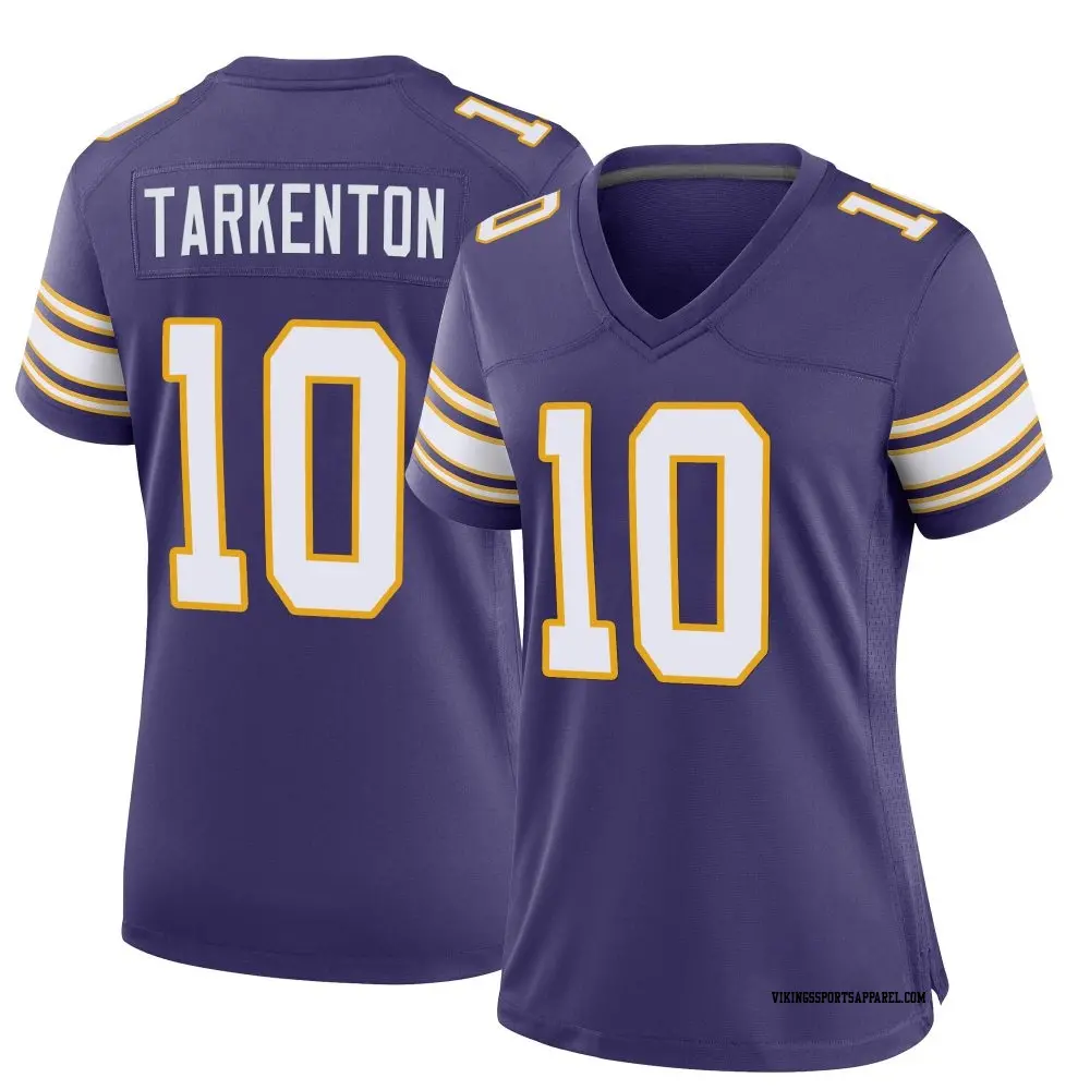 Game Purple Women's Fran Tarkenton Minnesota Vikings Classic Jersey