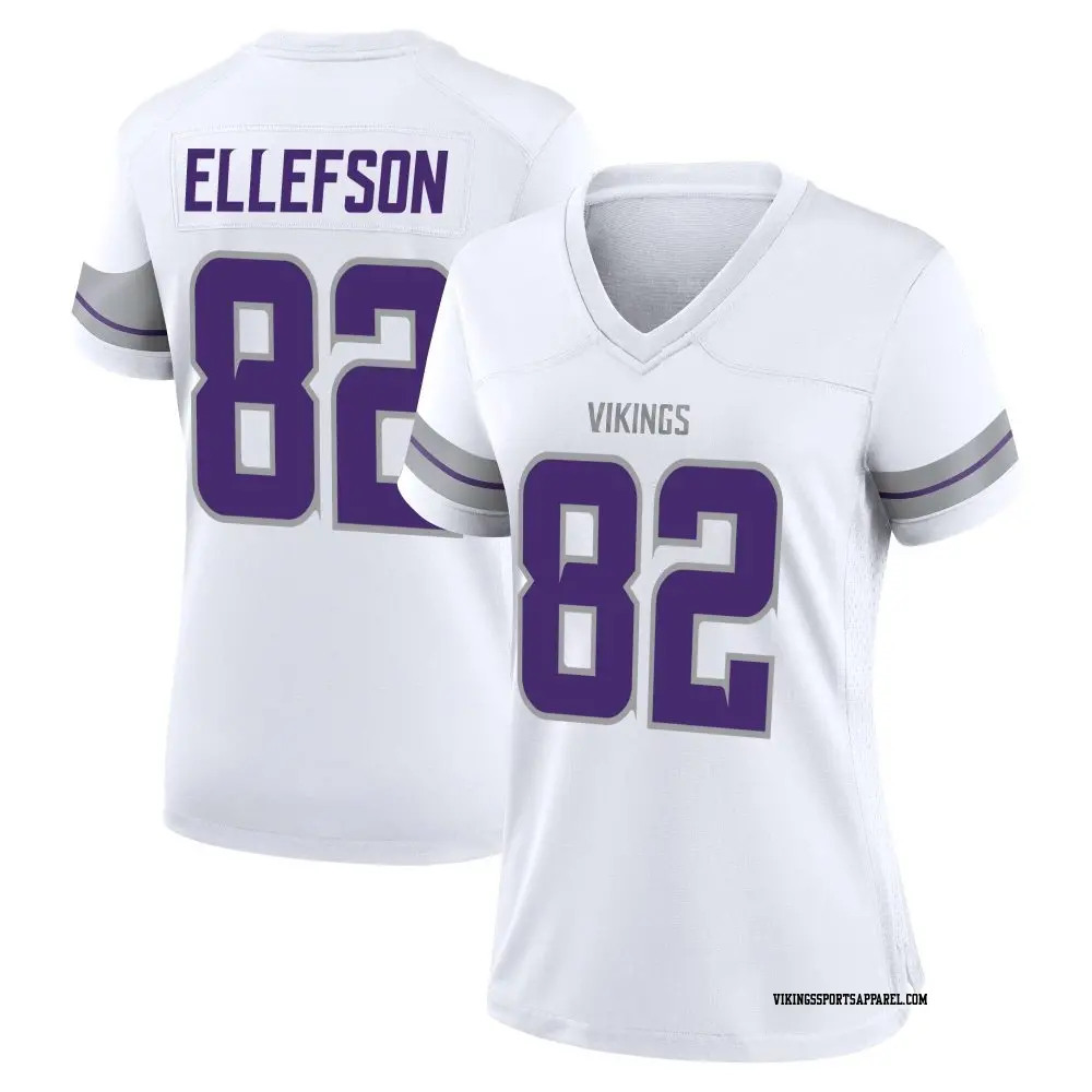 Game White Women's Ben Ellefson Minnesota Vikings Alternate Jersey