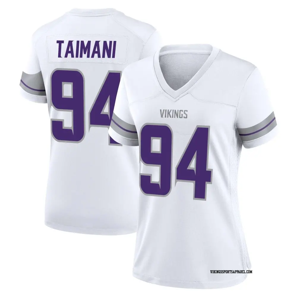 Game White Women's Taki Taimani Minnesota Vikings Alternate Jersey