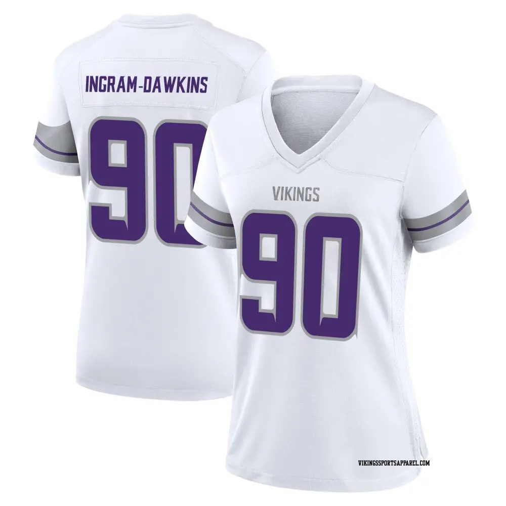 Game White Women's Tyrion Ingram-Dawkins Minnesota Vikings Alternate Jersey