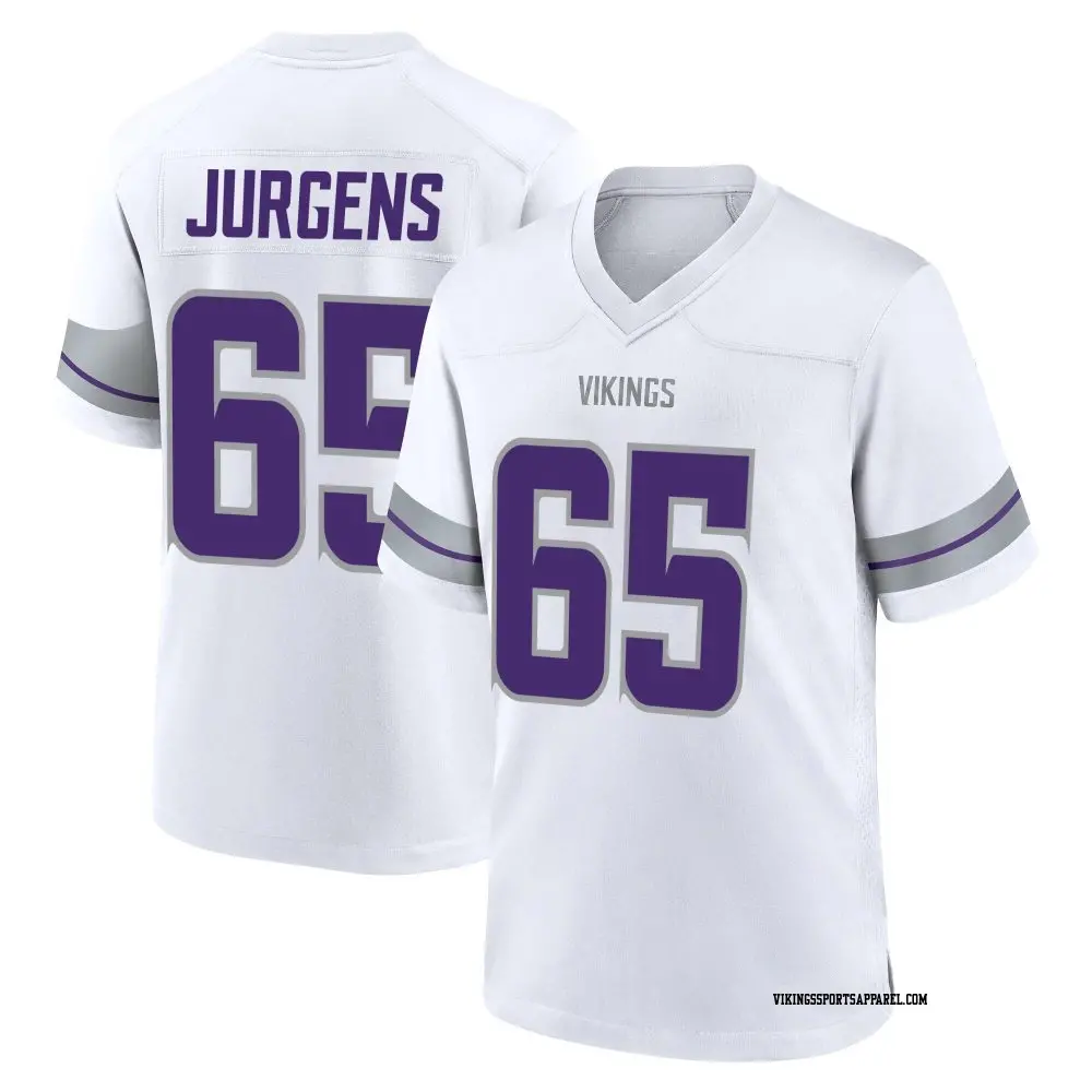 Game White Youth Michael Jurgens Minnesota Vikings Alternate Jersey Vikings Store