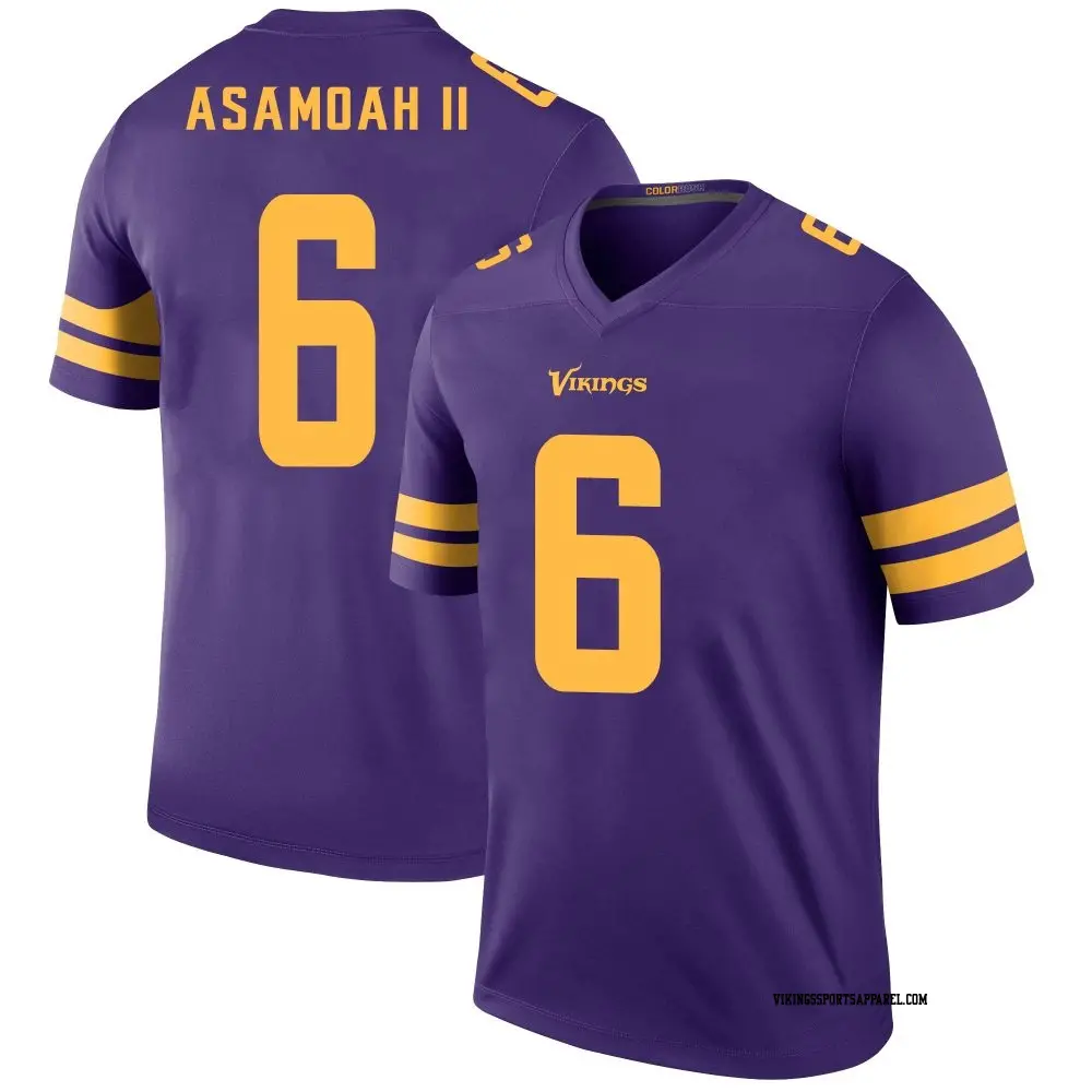 Legend Purple Men s Brian Asamoah II Minnesota Vikings Color Rush Jersey Vikings Store