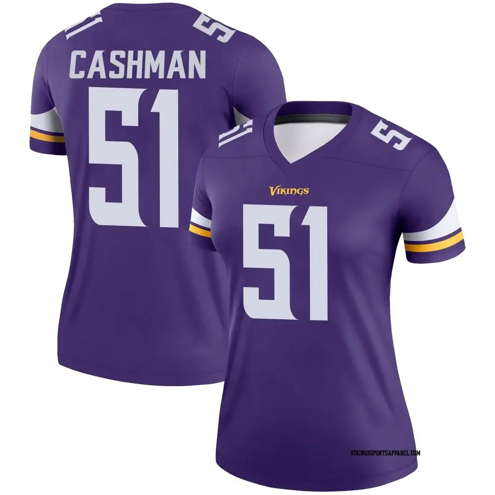 Legend Purple Women's Blake Cashman Minnesota Vikings Jersey