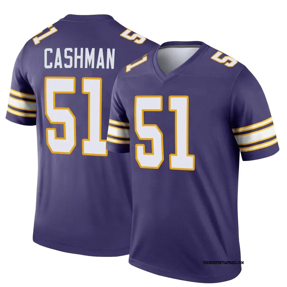 Legend Purple Youth Blake Cashman Minnesota Vikings Classic Jersey