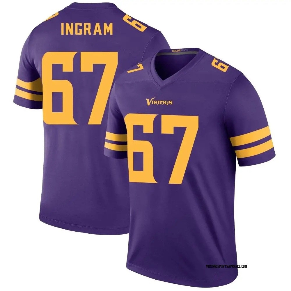Legend Purple Youth Ed Ingram Minnesota Vikings Color Rush Jersey Vikings Store