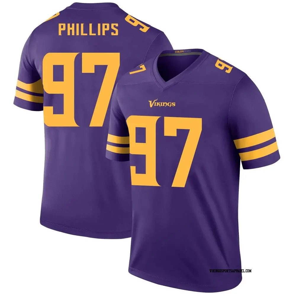 Legend Purple Youth Harrison Phillips Minnesota Vikings Color Rush Jersey Vikings Store