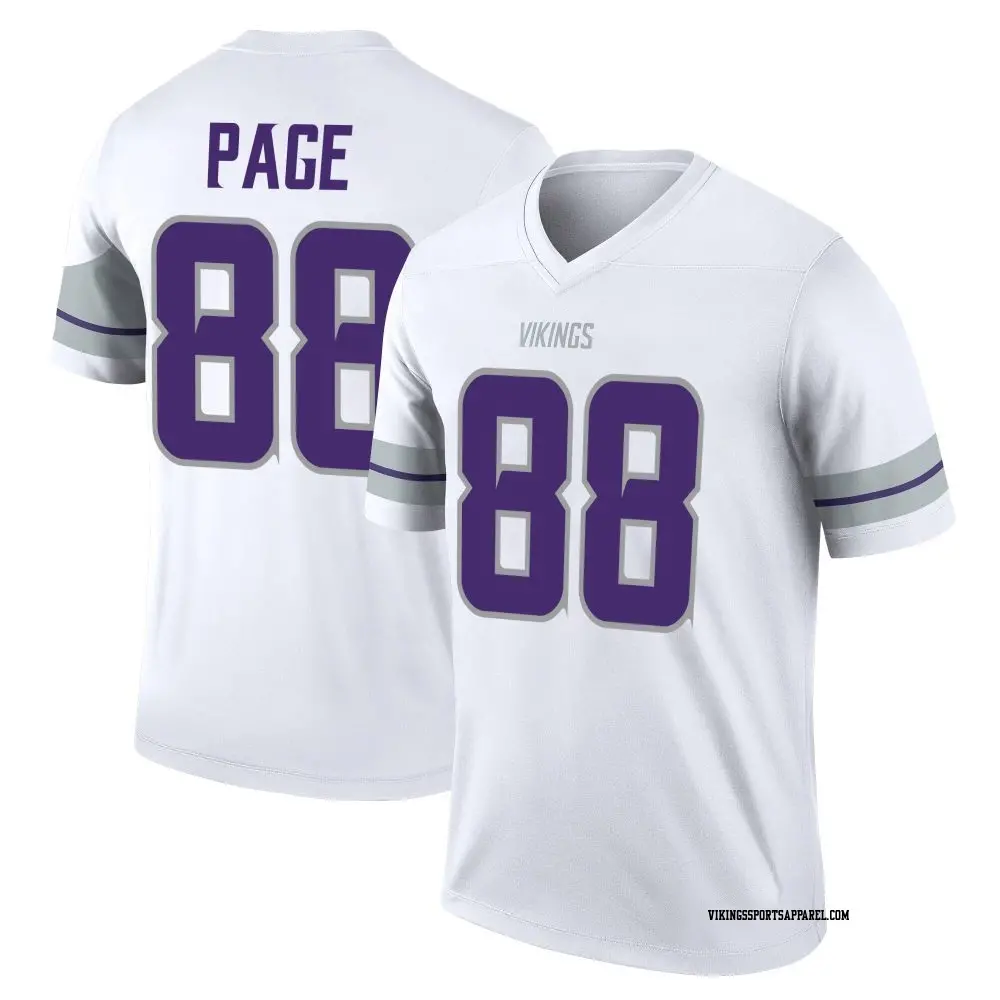 Limited White Youth Alan Page Minnesota Vikings Alternate Vapor F.U.S.E. Jersey Vikings Store