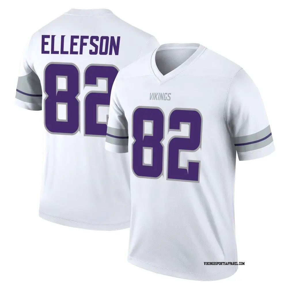 Legend White Youth Ben Ellefson Minnesota Vikings Alternate Jersey