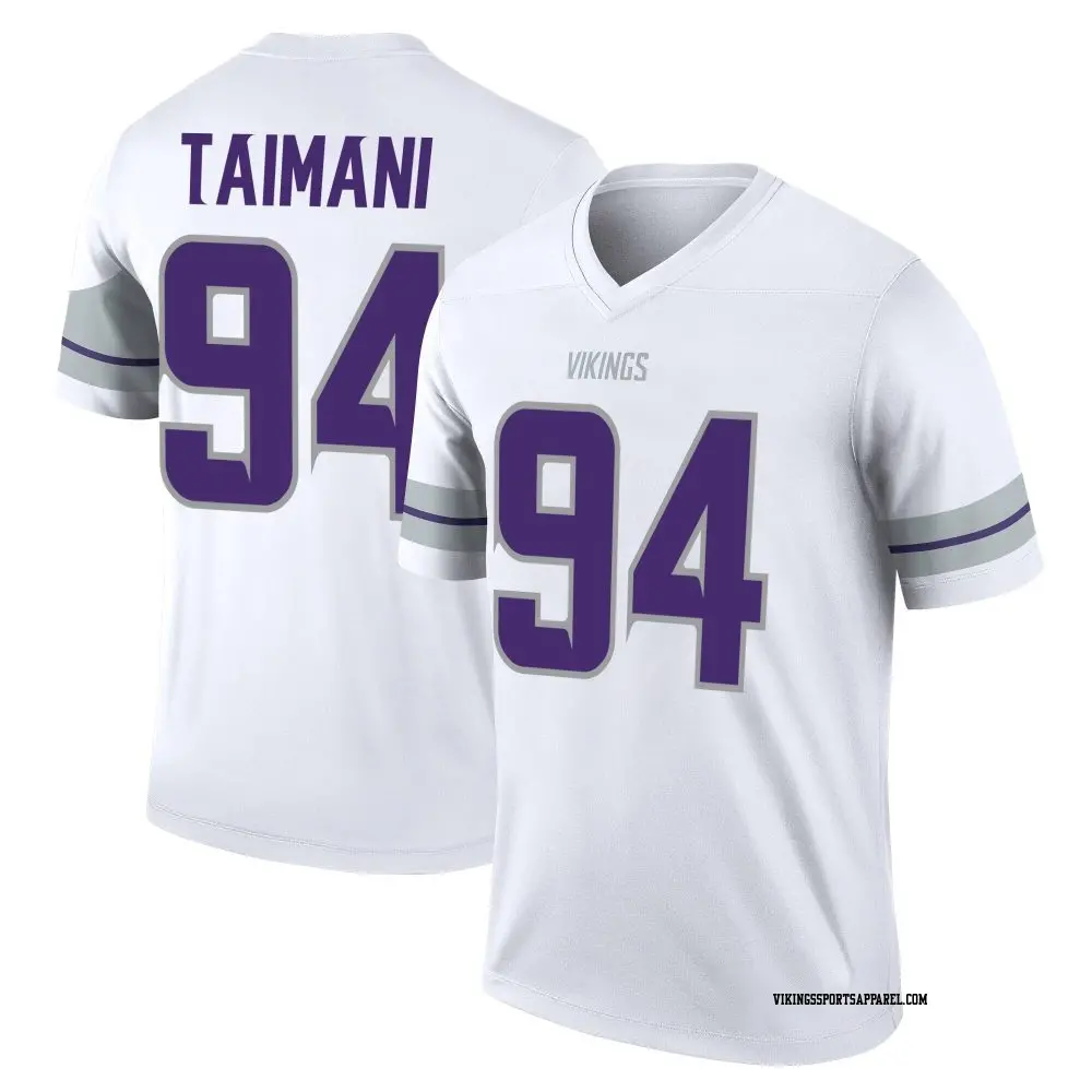 Legend White Youth Taki Taimani Minnesota Vikings Alternate Jersey