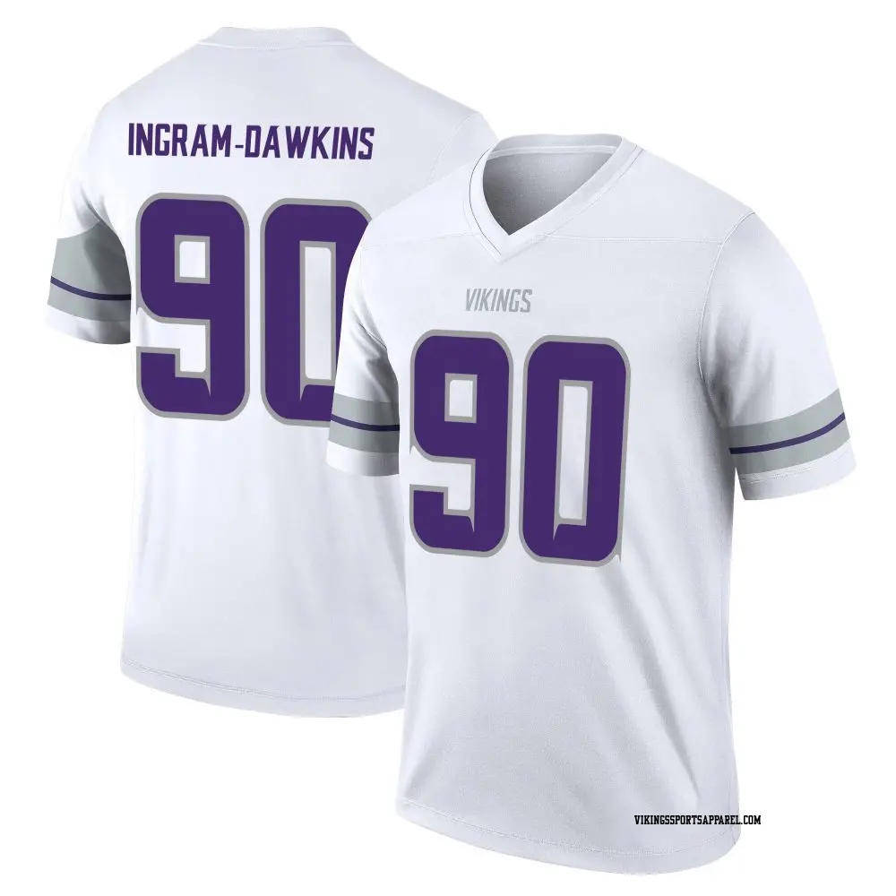 Legend White Youth Tyrion Ingram-Dawkins Minnesota Vikings Alternate Jersey