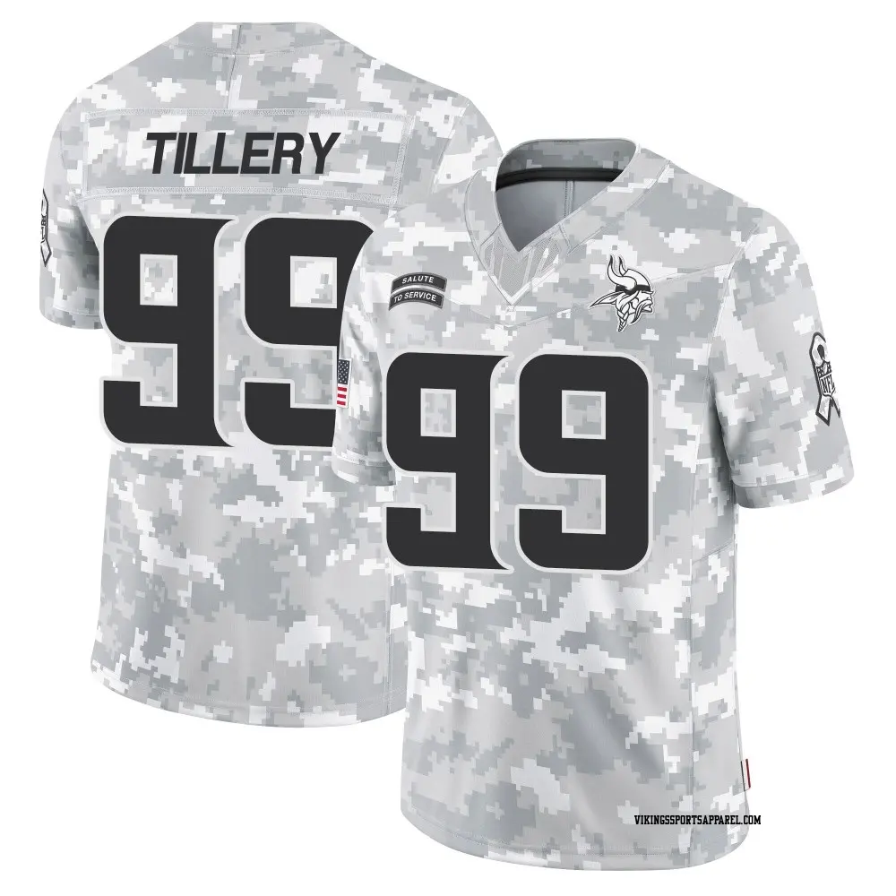 Limited Arctic Camo Men s Jerry Tillery Minnesota Vikings 2024 Salute to Service Jersey Vikings Store