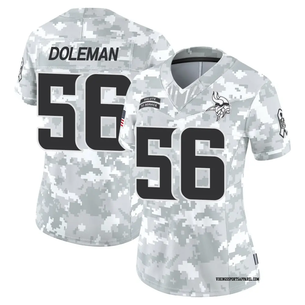 Limited Arctic Camo Women's Chris Doleman Minnesota Vikings 2024 Salute to Service Jersey