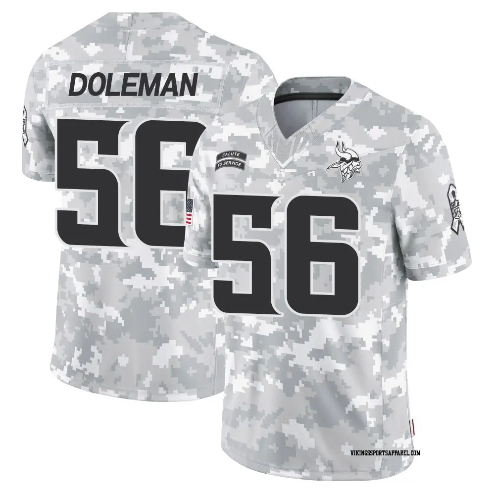 Limited Arctic Camo Youth Chris Doleman Minnesota Vikings 2024 Salute to Service Jersey