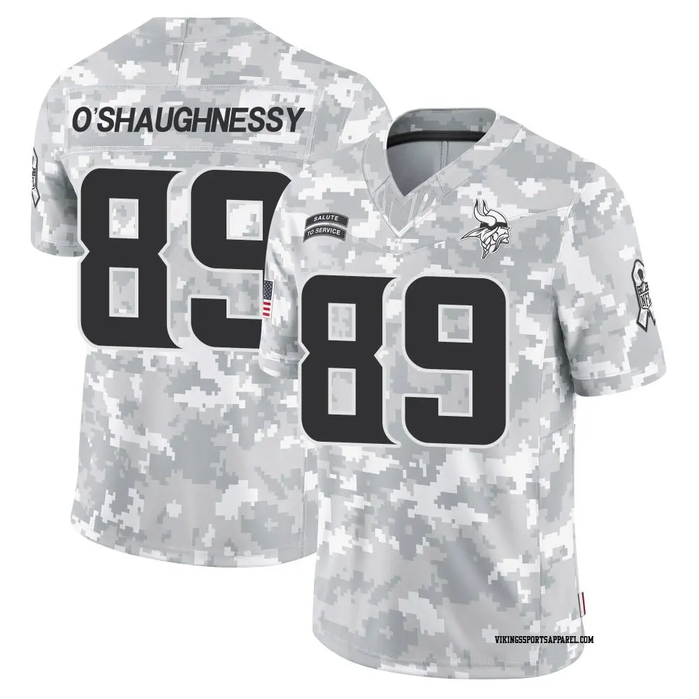 Limited Arctic Camo Youth James O'Shaughnessy Minnesota Vikings 2024 Salute to Service Jersey