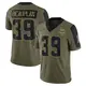 Limited Olive Men's Abraham Beauplan Minnesota Vikings 2021 Salute To Service Jersey