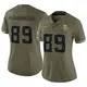 Limited Olive Women's James O'Shaughnessy Minnesota Vikings 2022 Salute To Service Jersey