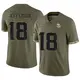 Limited Olive Youth Justin Jefferson Minnesota Vikings 2022 Salute To Service Jersey