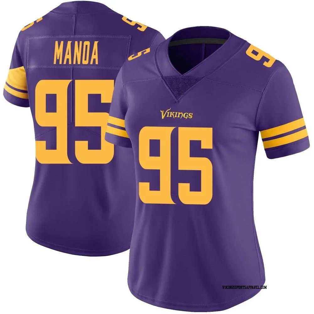 Limited Purple Women s Tyler Manoa Minnesota Vikings Color Rush Jersey Vikings Store