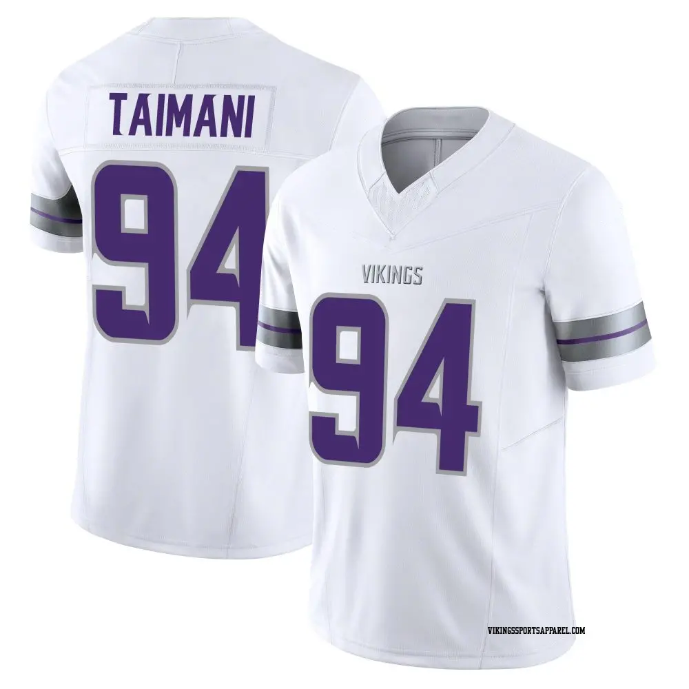 Limited White Men's Taki Taimani Minnesota Vikings Alternate Vapor F.U.S.E. Jersey